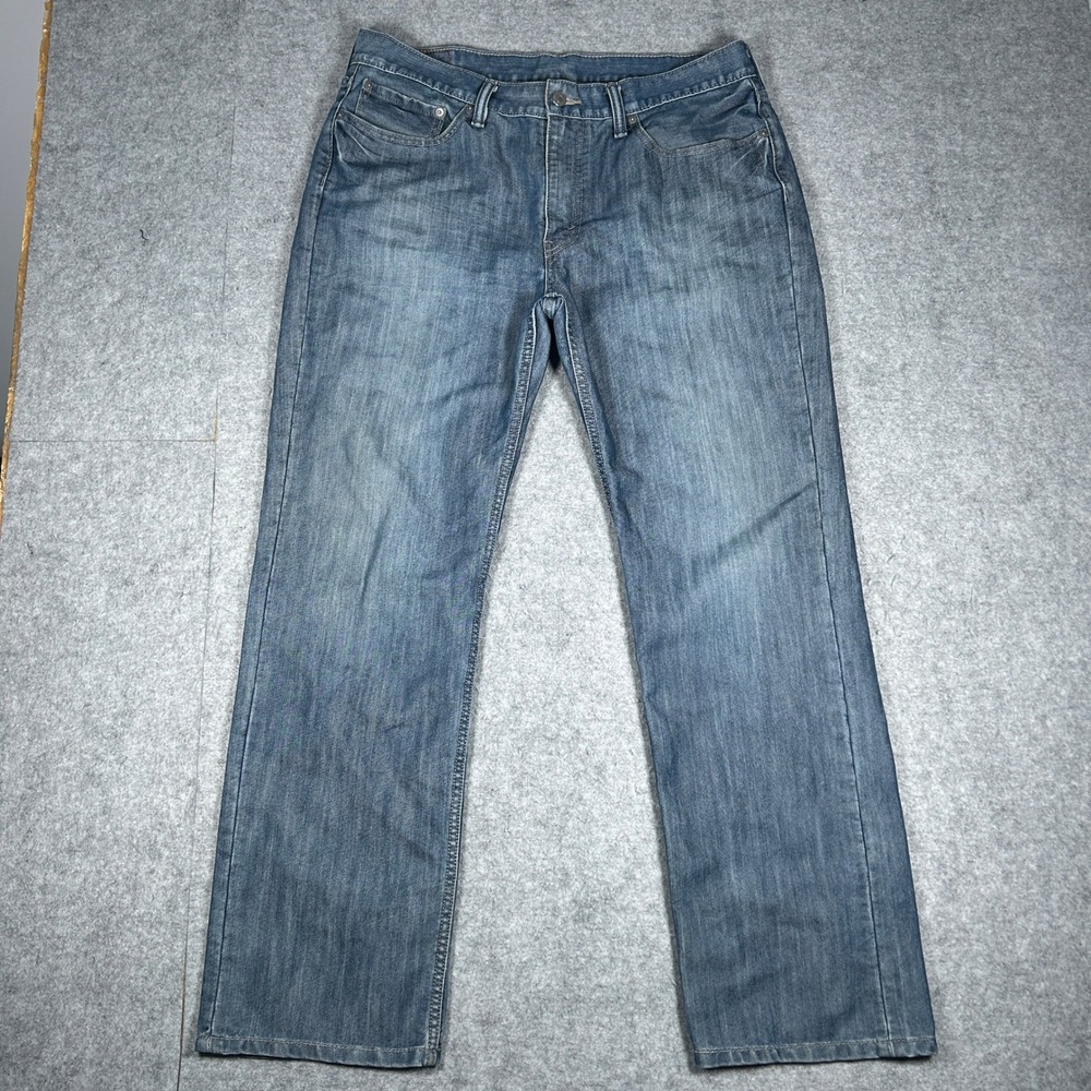 Levi's Denim Jeans Mens 36x32 Blue 514 Straight Leg Casual Classic Workwear